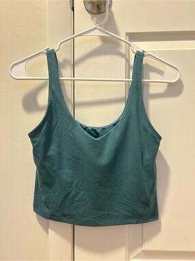 Gilly Hicks Teal Cropped Scoop Tank